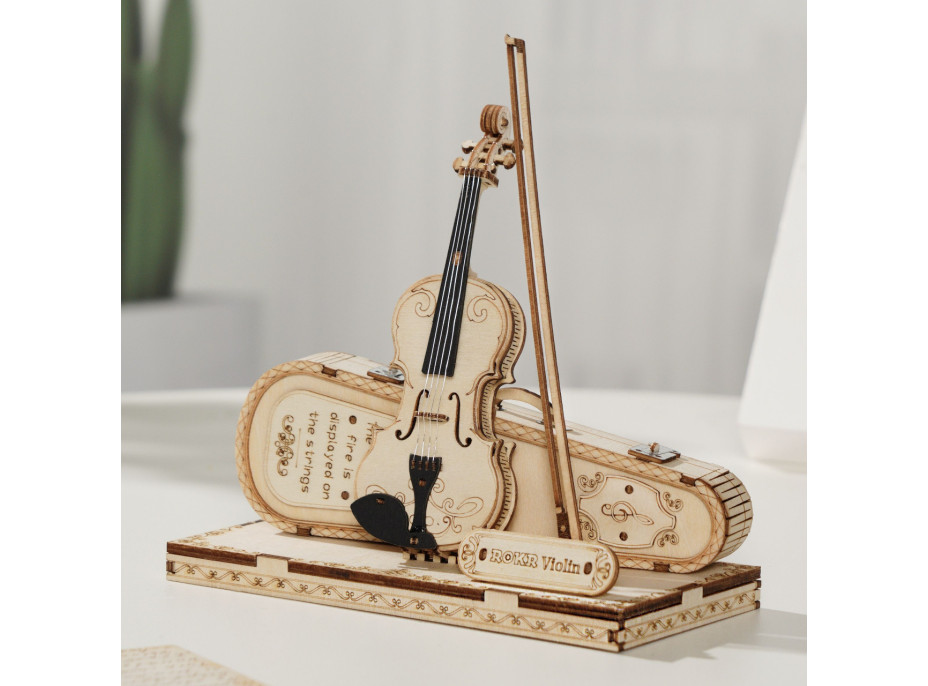 RoboTime drevené 3D puzzle Viola