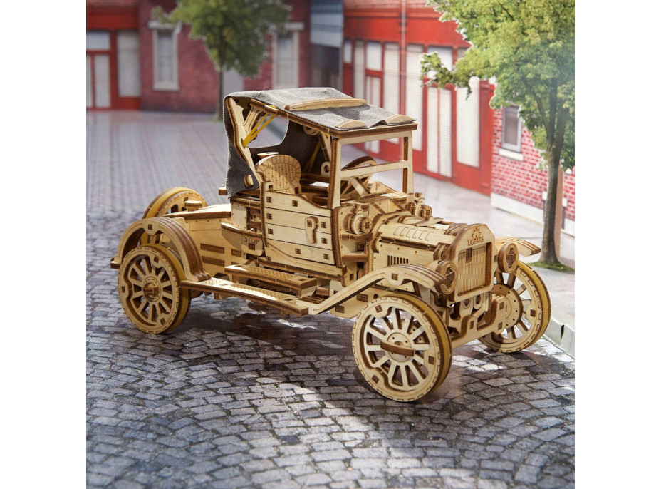 Ugears 3D drevené mechanické puzzle Historický automobil UGR-T