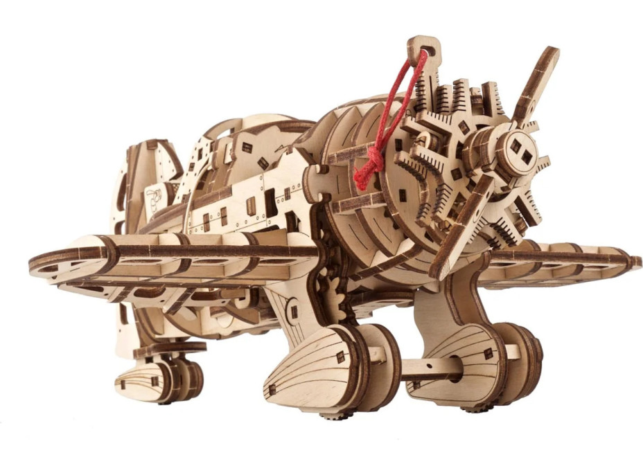 Ugears 3D drevené mechanické puzzle Lietadlo Mad Hornet