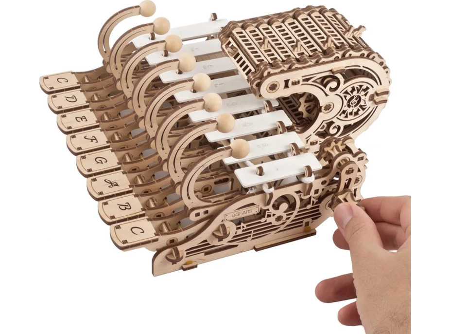 Ugears 3D drevené mechanické puzzle Programovateľná celesta