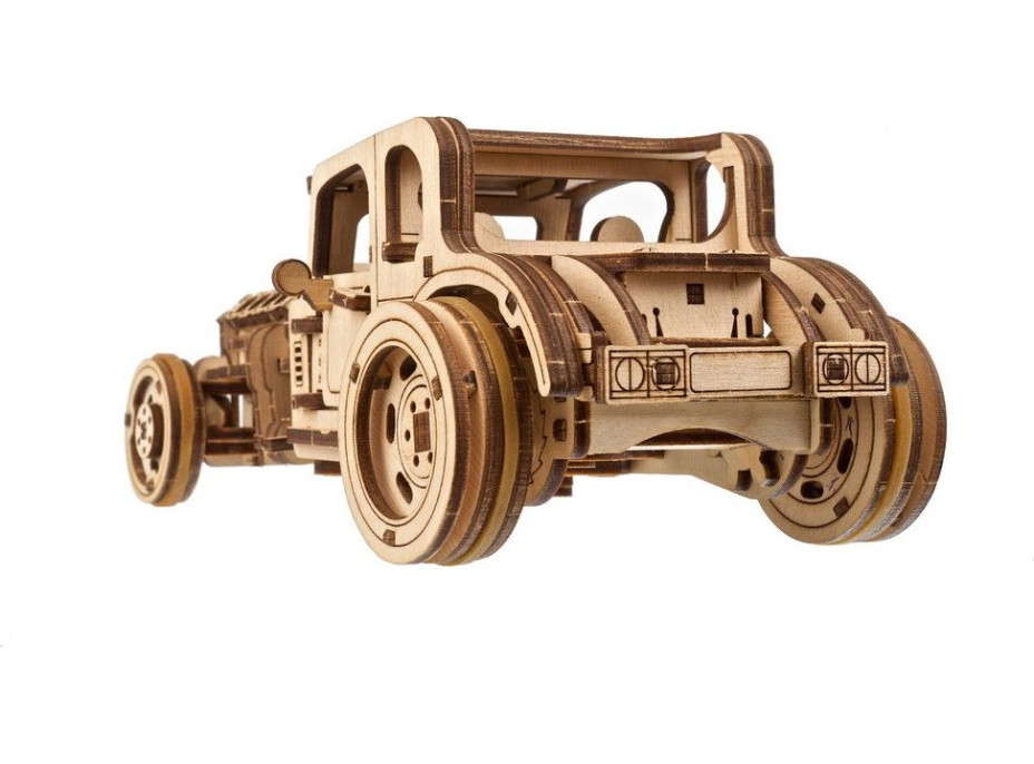 Ugears 3D drevené mechanické puzzle The Hot Rod Furious