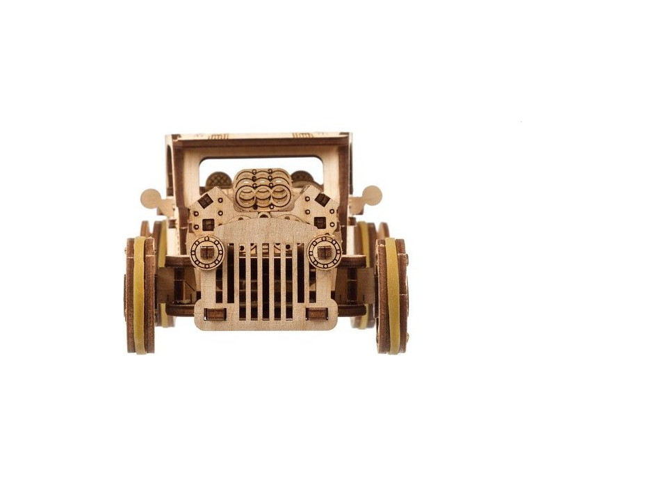 Ugears 3D drevené mechanické puzzle The Hot Rod Furious