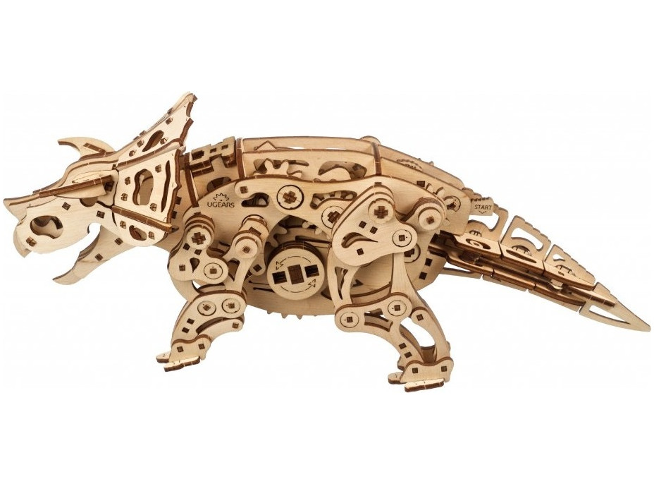 Ugears 3D drevené mechanické puzzle Triceratops