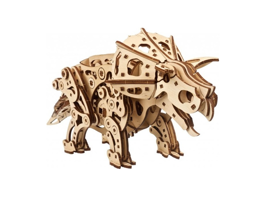 Ugears 3D drevené mechanické puzzle Triceratops