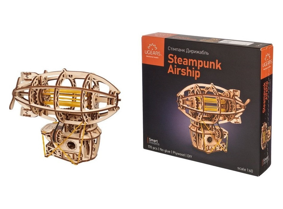 Ugears 3D drevené mechanické puzzle STEAMPUNK AIRSHIP