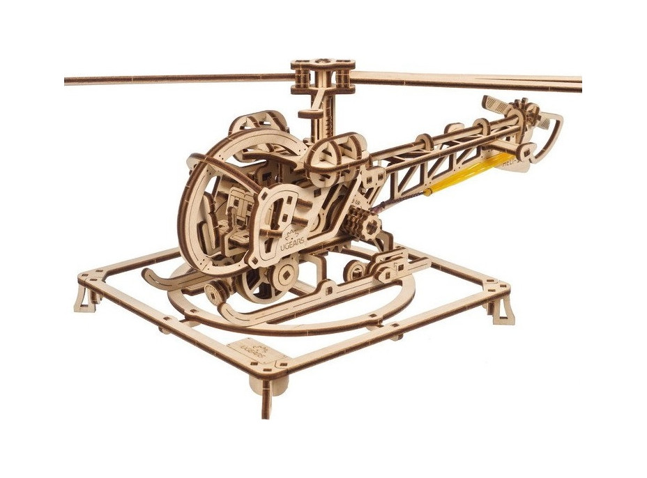 Ugears 3D Drevené mechanické puzzle MINI Helicopter