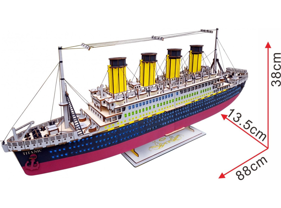 Woodcraft Drevené 3D puzzle Titanic