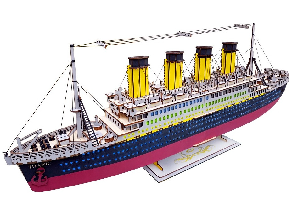 Woodcraft Drevené 3D puzzle Titanic