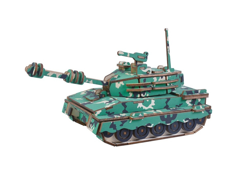 Woodcraft Drevené 3D puzzle Stredný tank