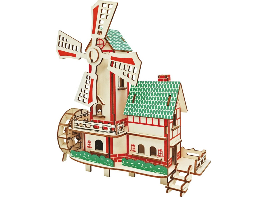 Woodcraft Drevené 3D puzzle Veterný mlyn