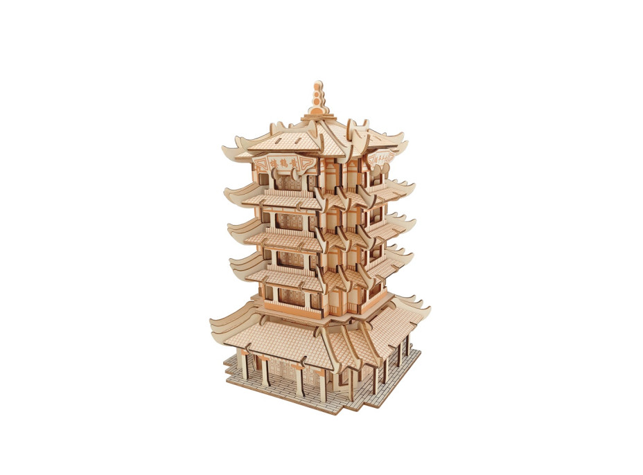 Woodcraft Drevené 3D puzzle Yellow Crane Tower