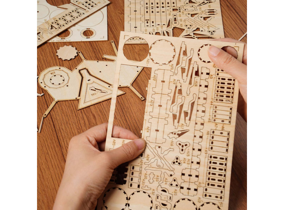 RoboTime drevené 3D puzzle Bicia súprava