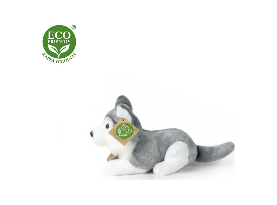 Rappa Plyšový pes Husky 17 cm ECO-FRIENDLY sivá