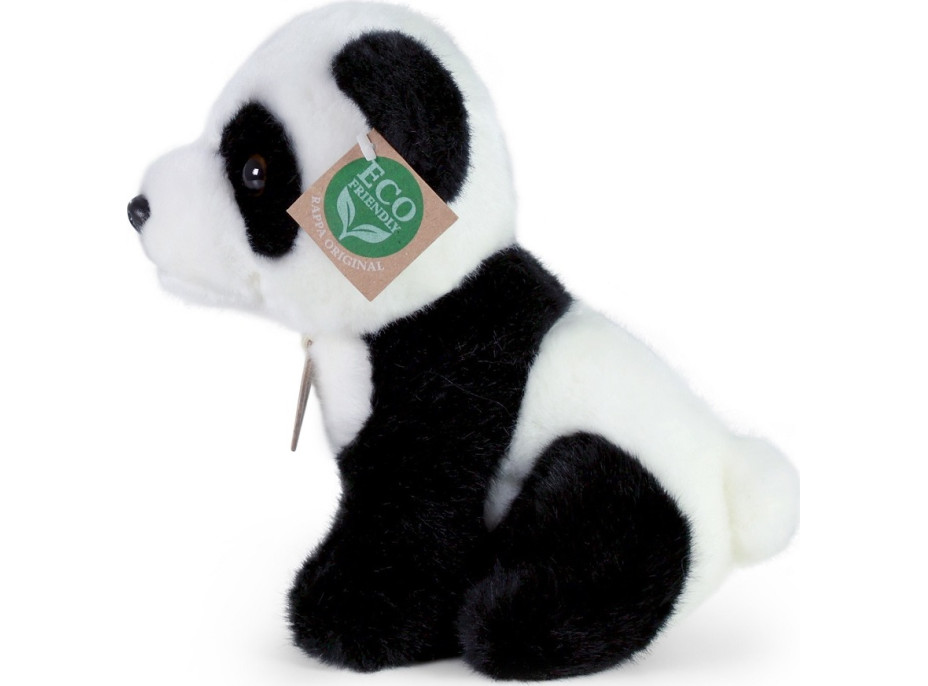 Rappa Plyšová panda sediaca 18 cm ECO-FRIENDLY