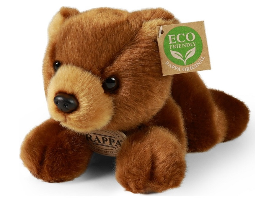 Rappa Plyšový medveď hnedý ležiaci 20 cm ECO-FRIENDLY