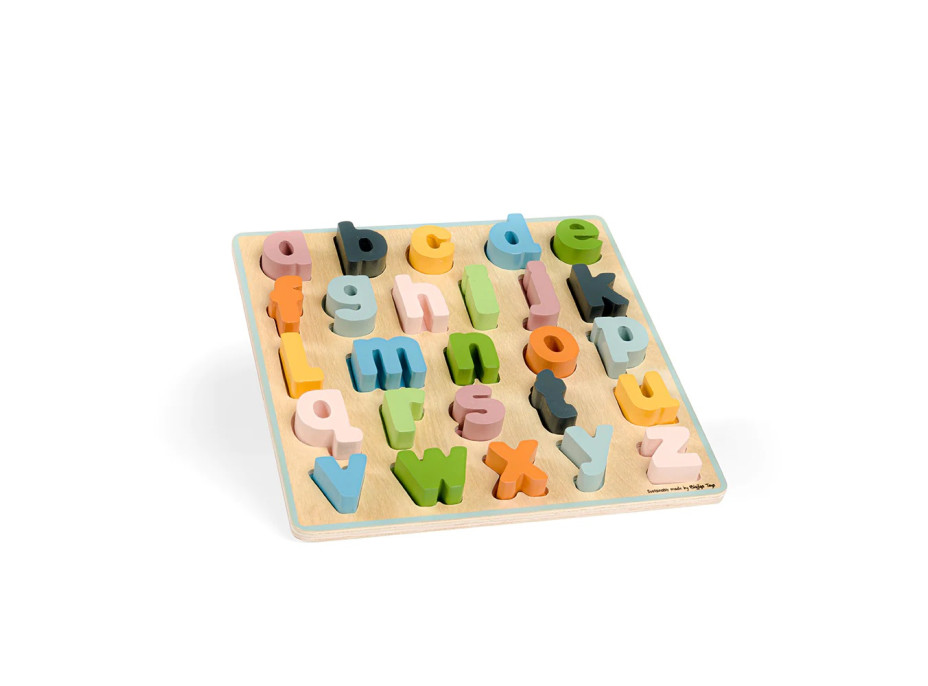 Bigjigs Toys Drevené puzzle malé písmená - abc