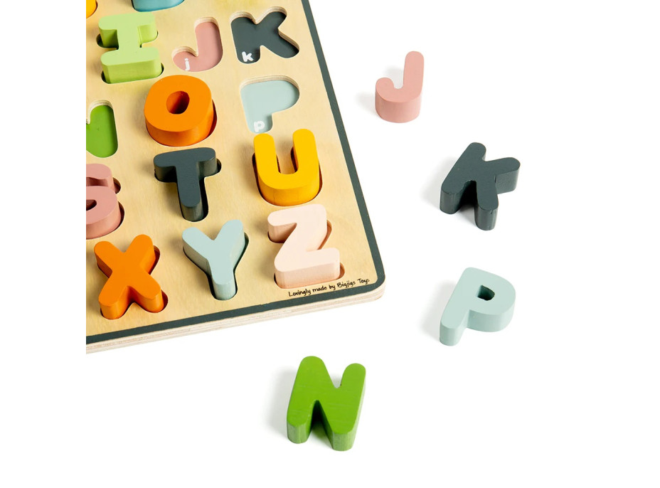 Bigjigs Toys Drevené puzzle veľké písmená - ABC