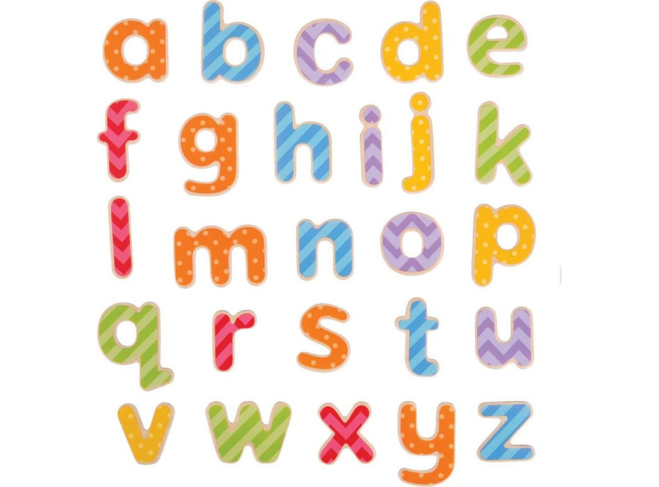 Bigjigs Toys Magnetická farebná abeceda (malé písmená)
