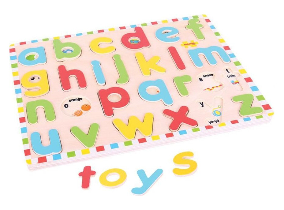 Bigjigs Toys Anglická malá abeceda s obrázkami