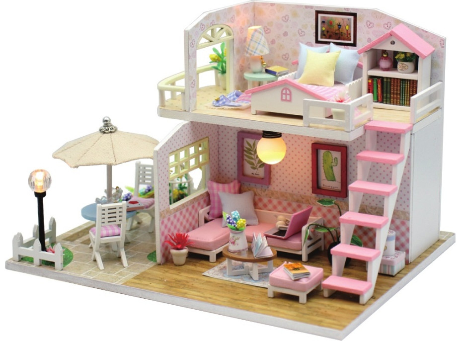 2Kids Toys miniatúra domčeka Ružový dom