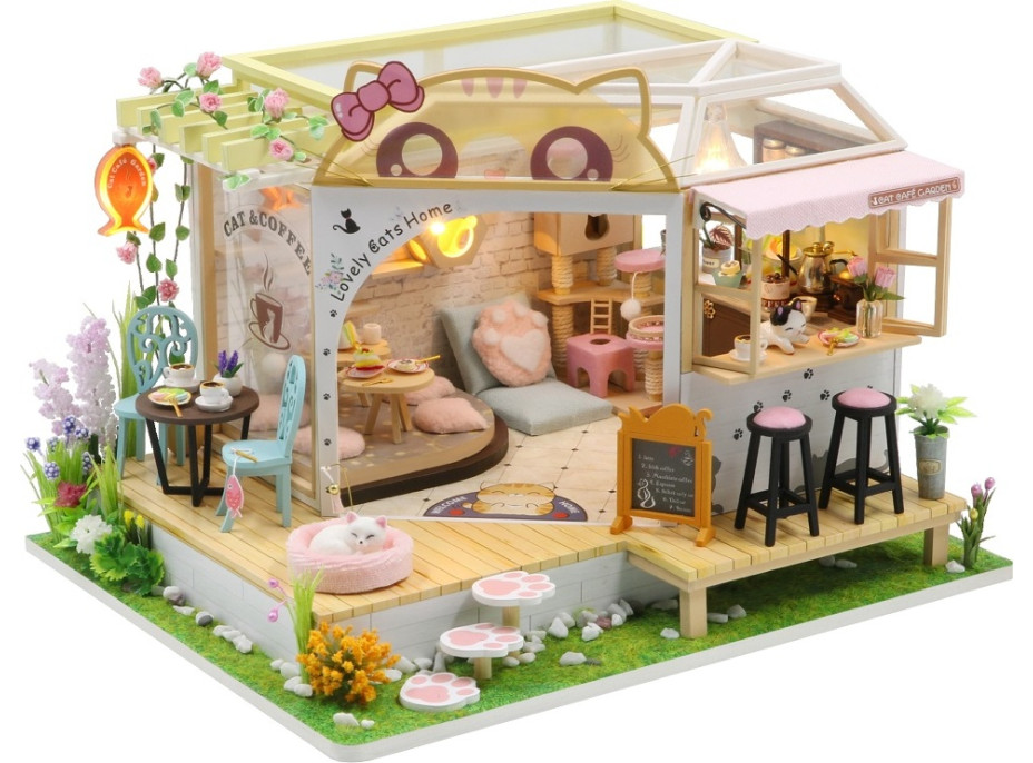 2Kids Toys miniatúra domčeka Mačacia kaviareň so záhradkou
