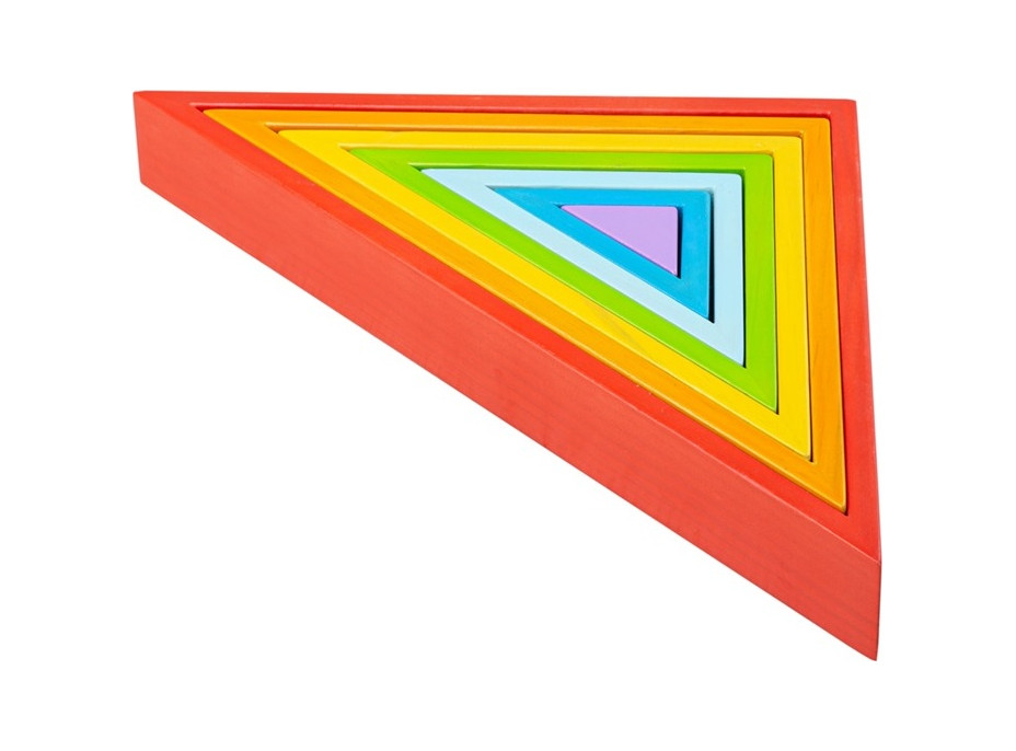 Bigjigs Baby Drevené skladacie trojuholníky