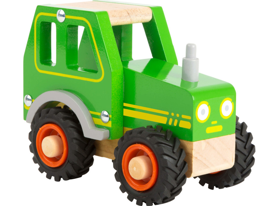 small foot Drevený traktor zelený