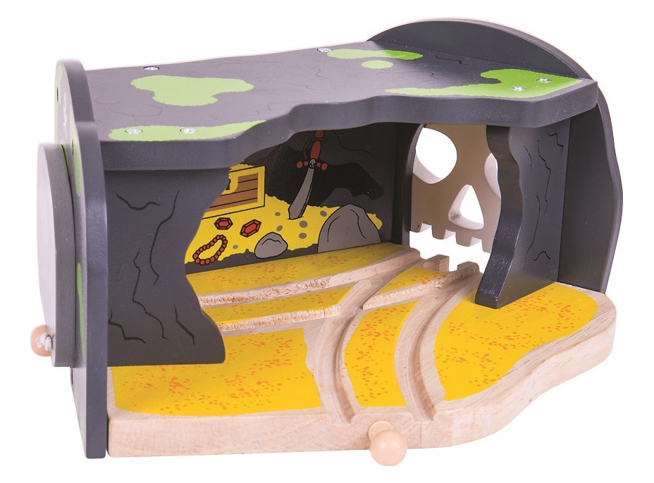 Bigjigs Rail Tunel s výhybkou jaskyne lebka