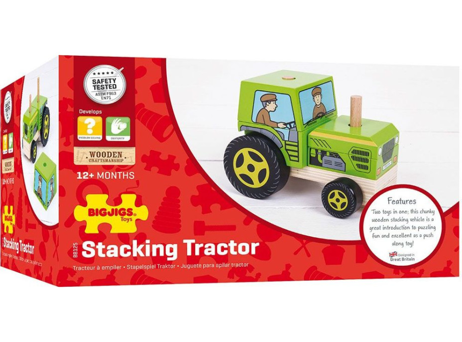 Bigjigs Baby Nasadzovanie traktor