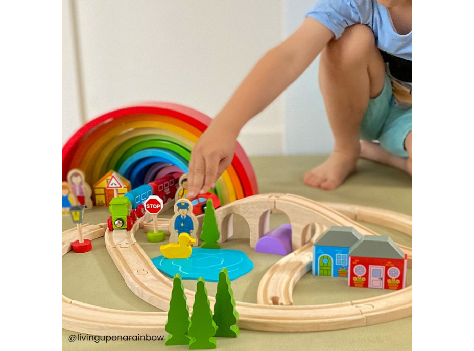 Bigjigs Rail drevená vláčikodráha osmička - poškodený obal