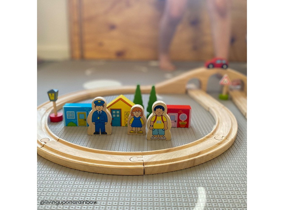 Bigjigs Rail drevená vláčikodráha osmička - poškodený obal