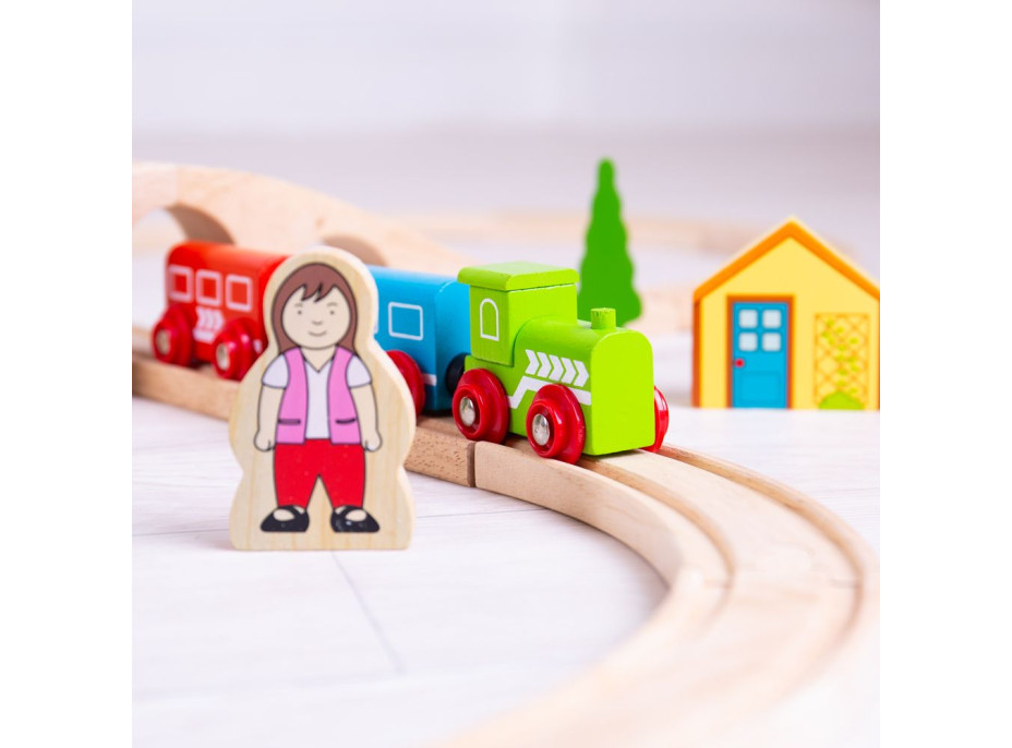 Bigjigs Rail drevená vláčikodráha osmička - poškodený obal