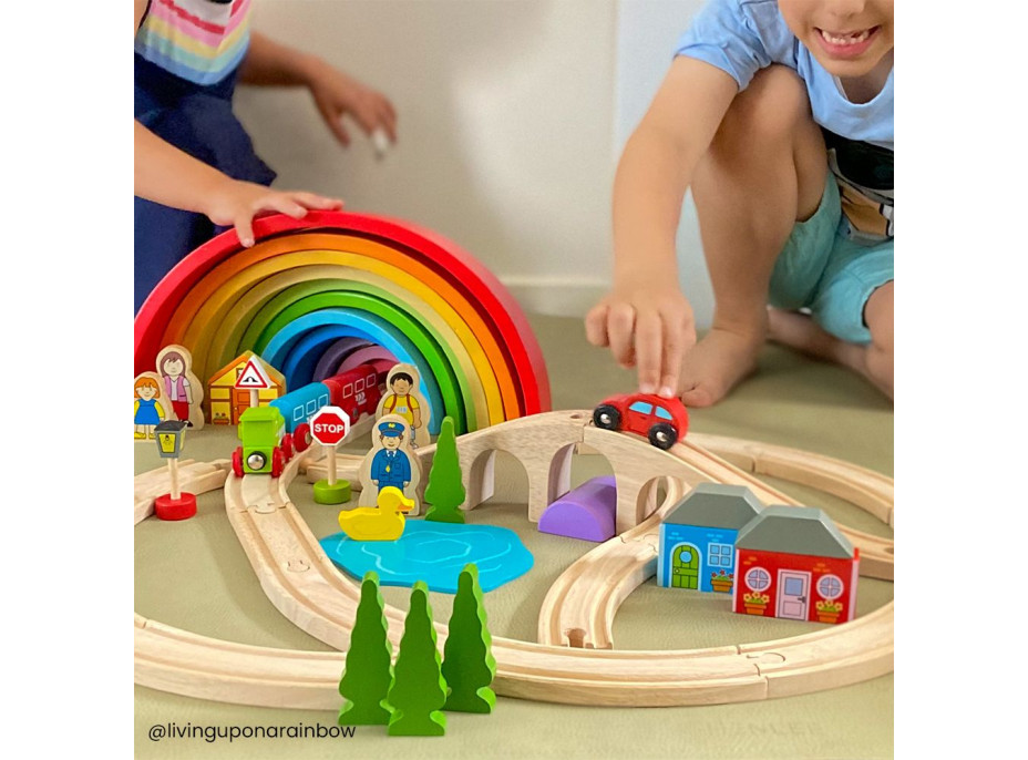 Bigjigs Rail drevená vláčikodráha osmička - poškodený obal