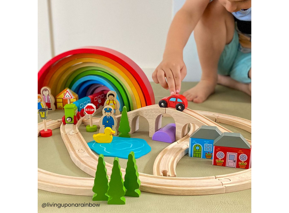 Bigjigs Rail drevená vláčikodráha osmička - poškodený obal