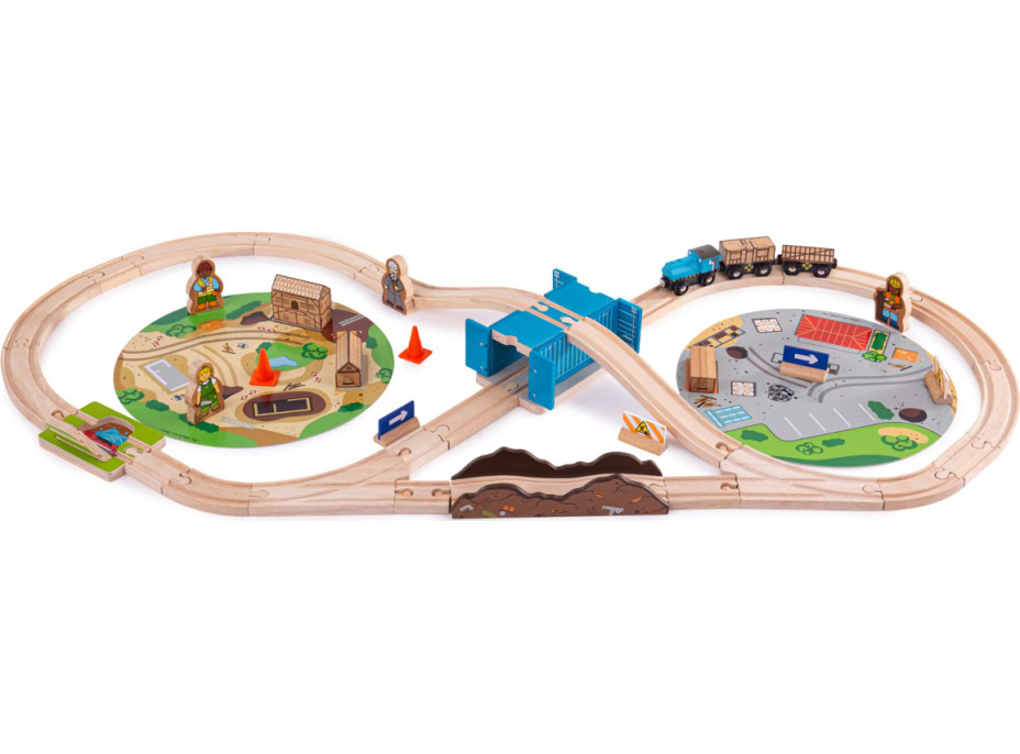 Bigjigs Rail Vláčikodráha Stavba 50 dielov