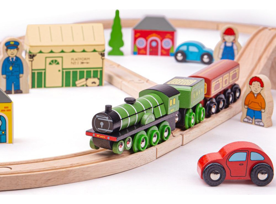 Bigjigs Rail Drevená vláčikodráha Flying scotsman