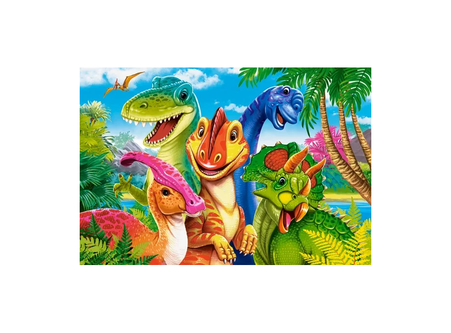 CASTORLAND Puzzle Dinosaurie selfie MAXI 40 dielikov