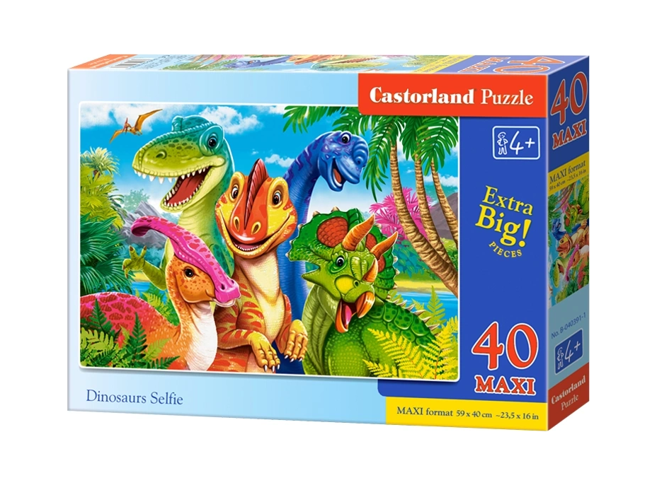 CASTORLAND Puzzle Dinosaurie selfie MAXI 40 dielikov