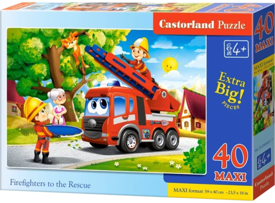 CASTORLAND Puzzle Hasiči v akcii MAXI 40 dielikov