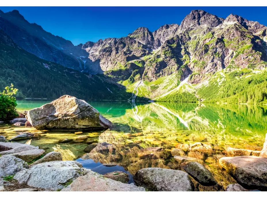 CASTORLAND Puzzle Východ slnka pri jazere Morskie Oko 1500 dielikov