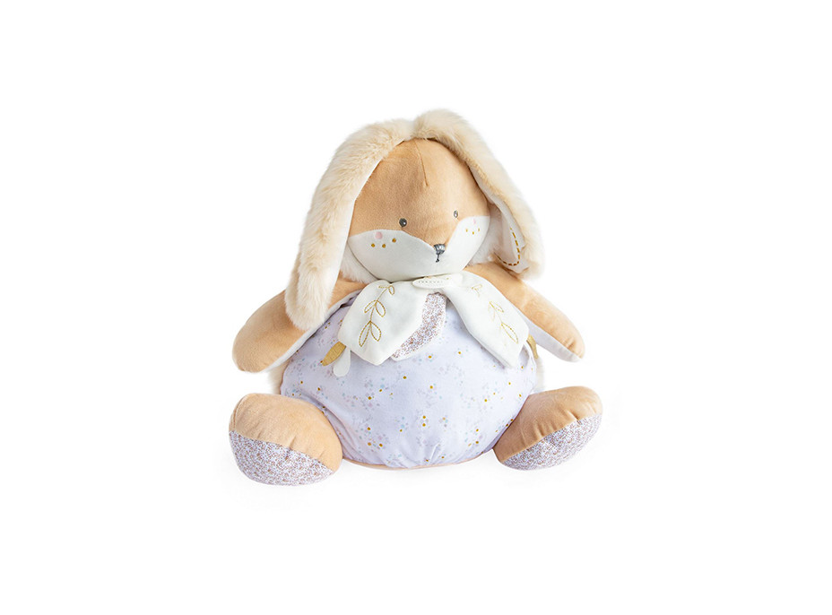 Doudou Biely zajačik s priestorom na uloženie pyžamka 38 cm