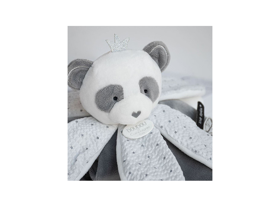 Doudou Darčeková sada - plyšový muchláčik panda 26 cm