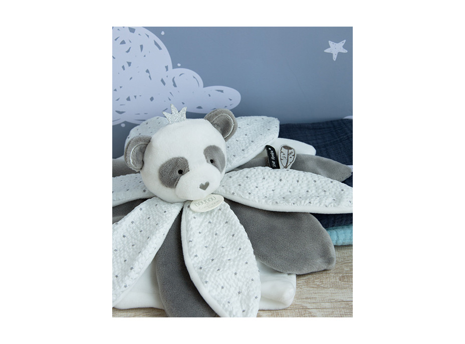 Doudou Darčeková sada - plyšový muchláčik panda 26 cm