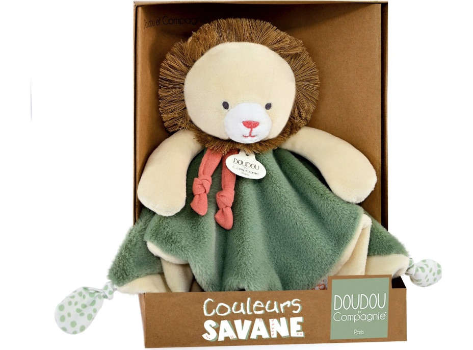 Doudou Plyšový muchláčik lev Couleurs Savane 25 cm