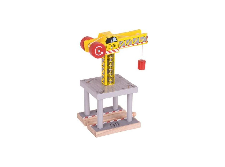 Bigjigs Rail Veľký žeriav žltý - poškodený obal