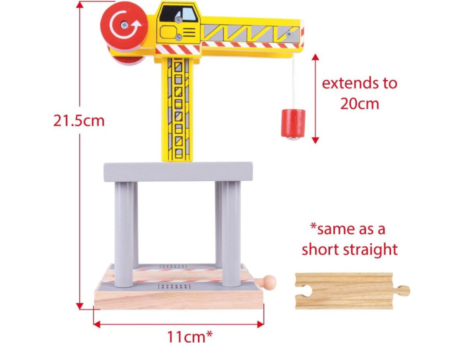 Bigjigs Rail Veľký žeriav žltý - poškodený obal