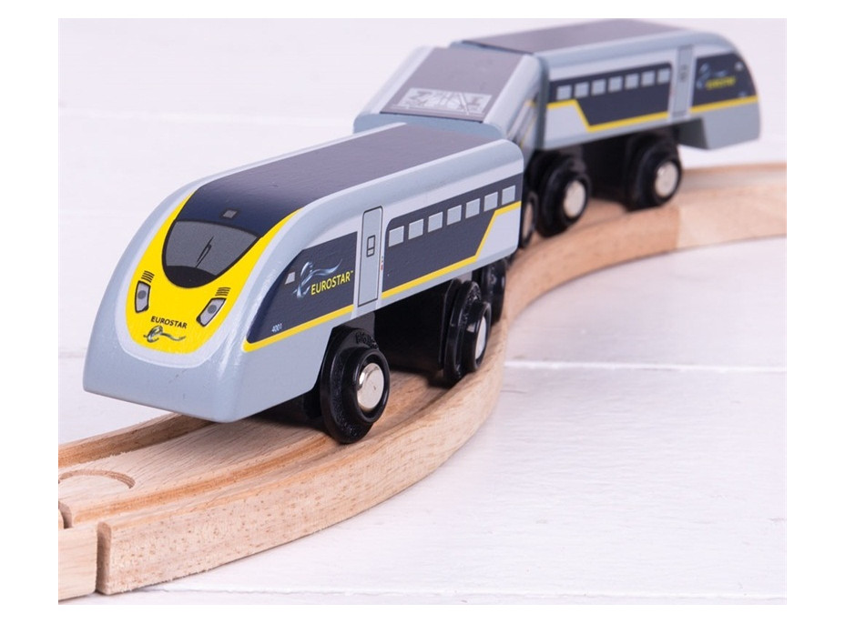 Bigjigs Rail Rýchlik Eurostar E320 + 3 koľaje