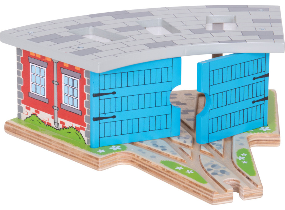 Bigjigs Rail Trojité depo s bránou