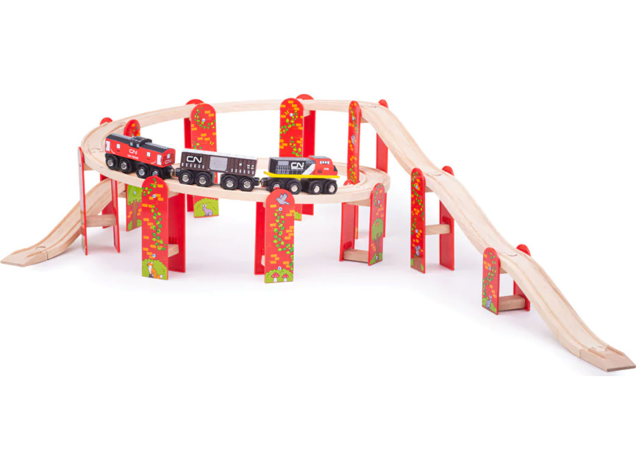 Bigjigs Rail Viacúrovňový set koľají