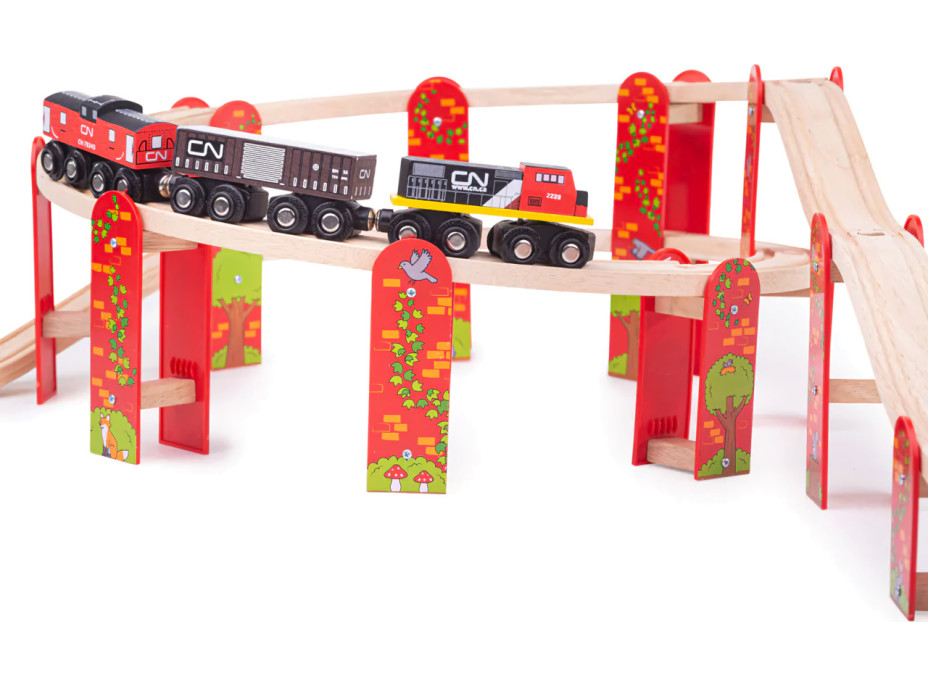 Bigjigs Rail Viacúrovňový set koľají